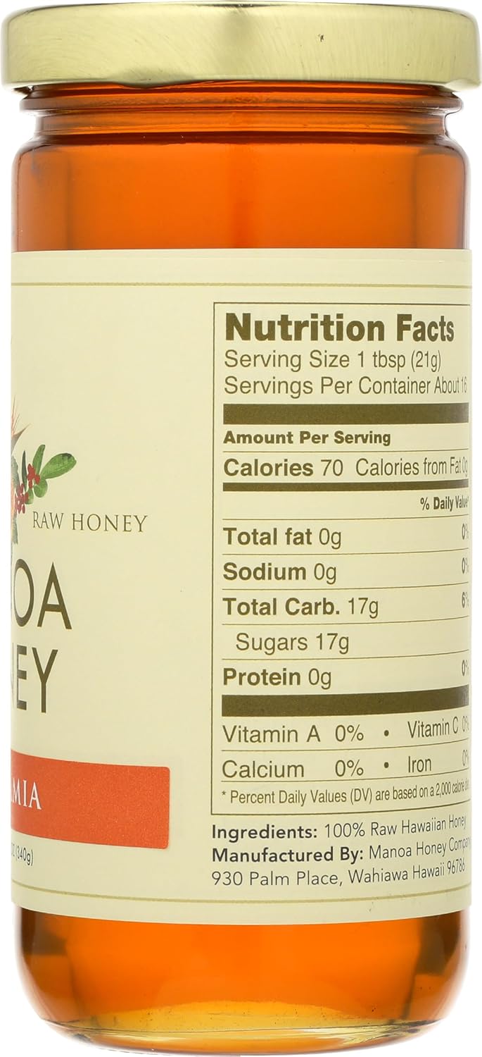 Manoa Honey Company, Macadamia Nut Honey, 12 Ounce