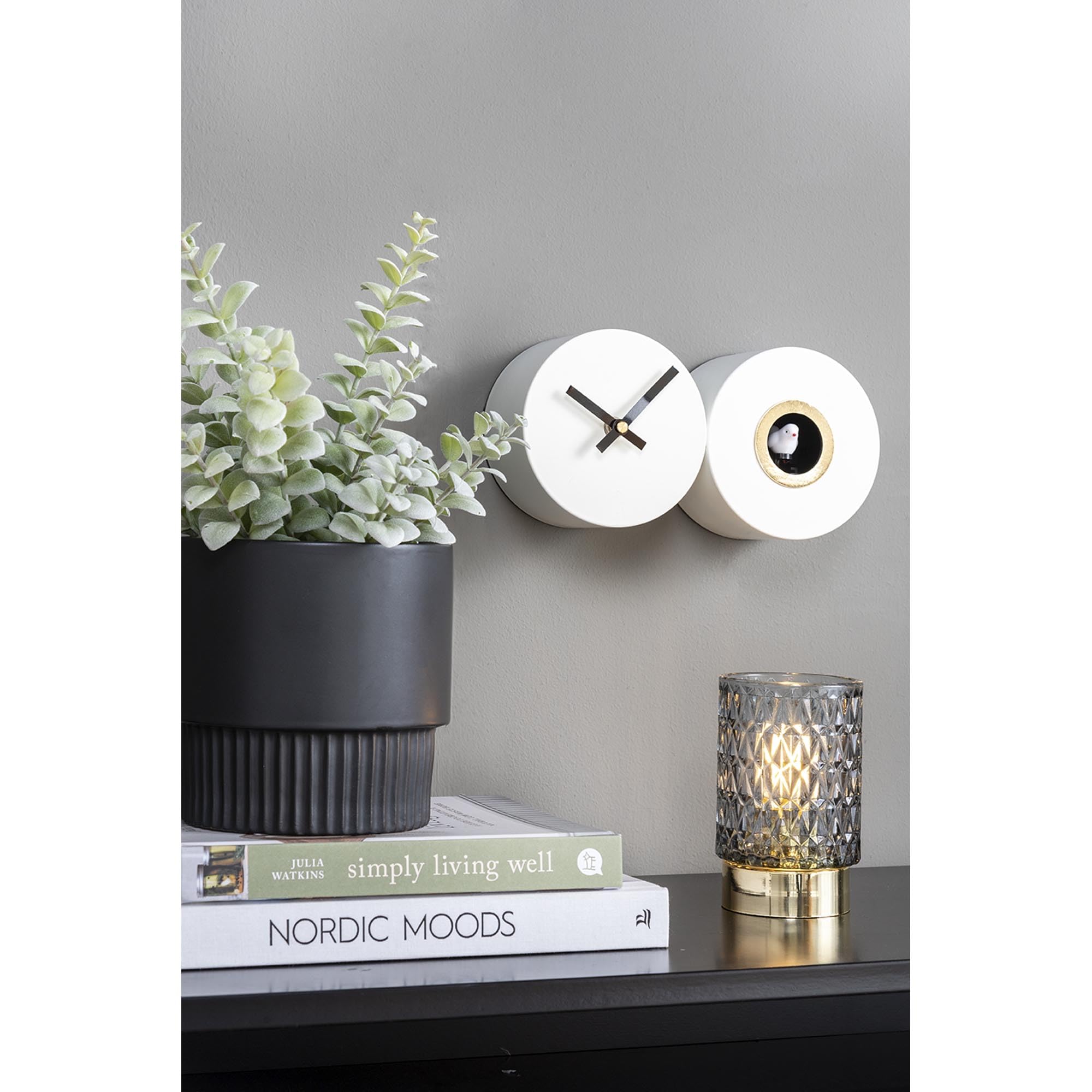 Karlsson Reloj de pared Duo Cuckoo - Blanco (KA5789WH)