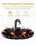 UFO LED Lumière de haute baie 100W 10Pack, Haute baie LED Magasiner les lumières 5000K 11,000Lm avec US Plug, Crochet suspendu, Corde sûre, Éclairage de baie commerciale étanche pour magasin de grange d'usine d'entrepôt - UL Inscrit