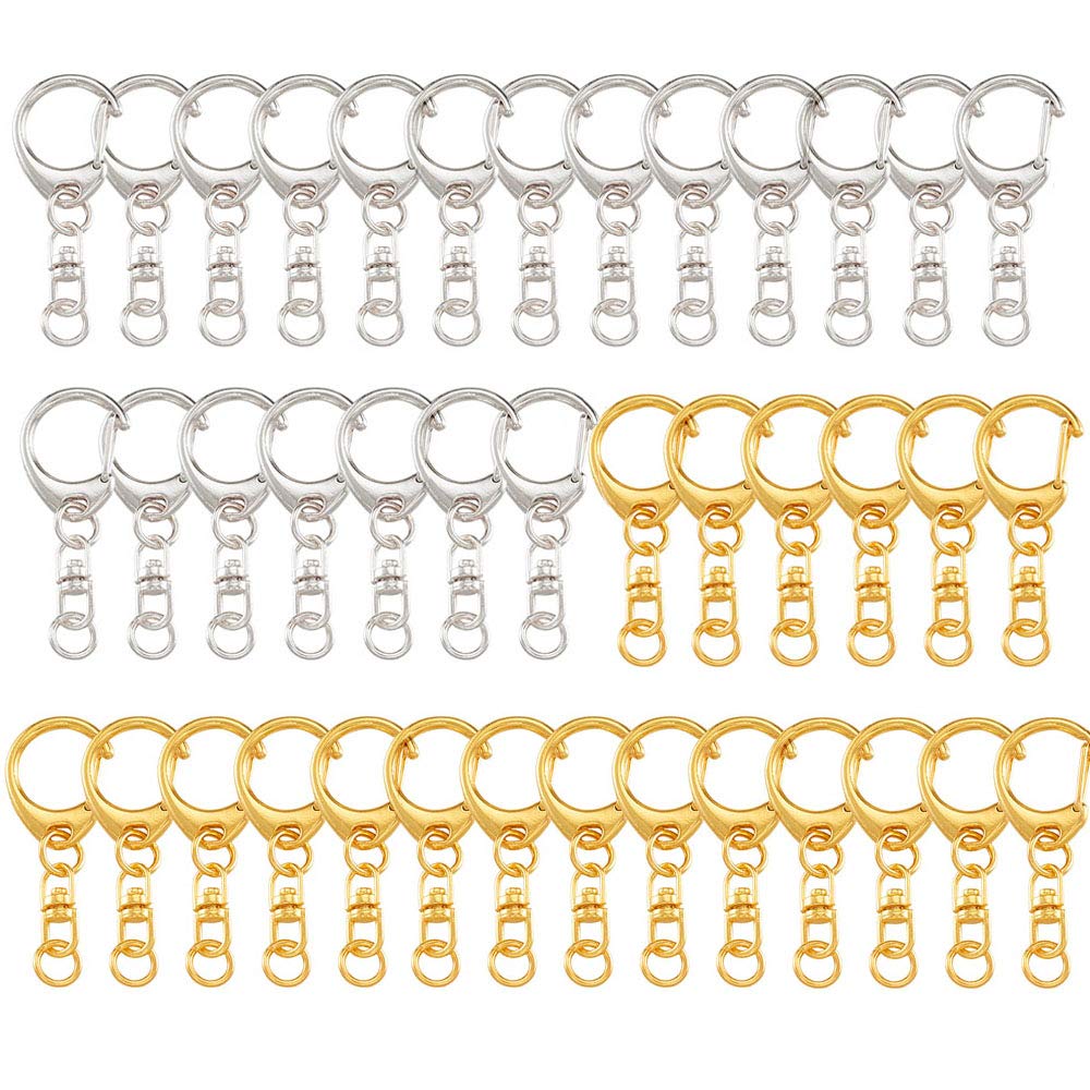 Amazon | キーホルダー金具 40個入り回転カン付き ハンドメイド