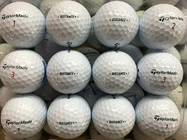 TaylorMade Distance + Plus golf lake balls- Pearl/Grade A - Choose 12, 24 or 48 balls