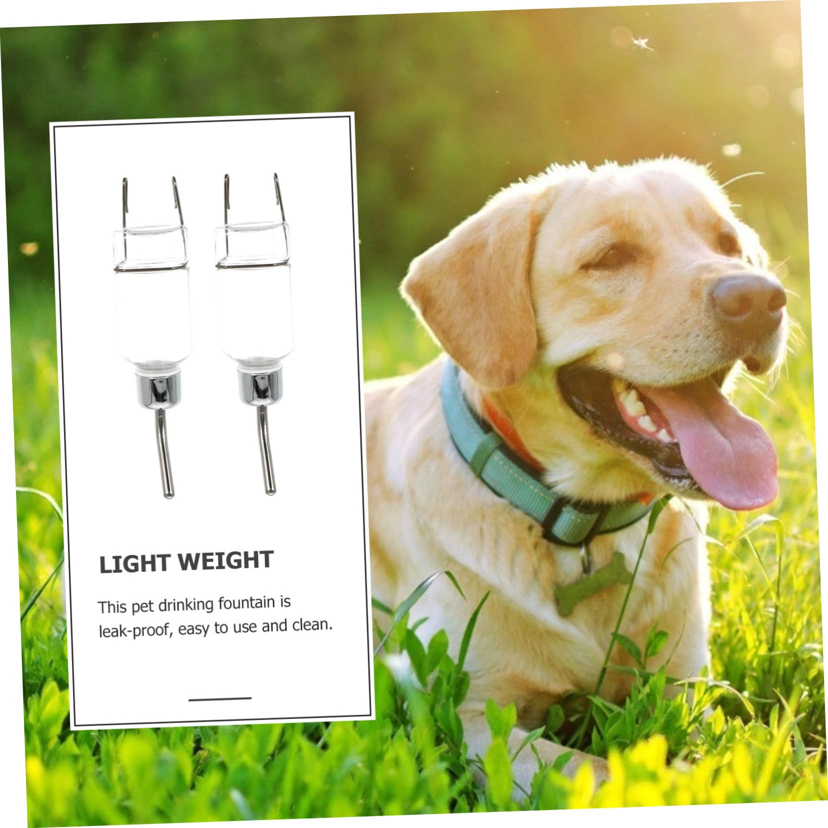 COSMEVIVI Pet Drinking Fountain Hanging Water Feeder Dog Water Bottle Easy to Use Install