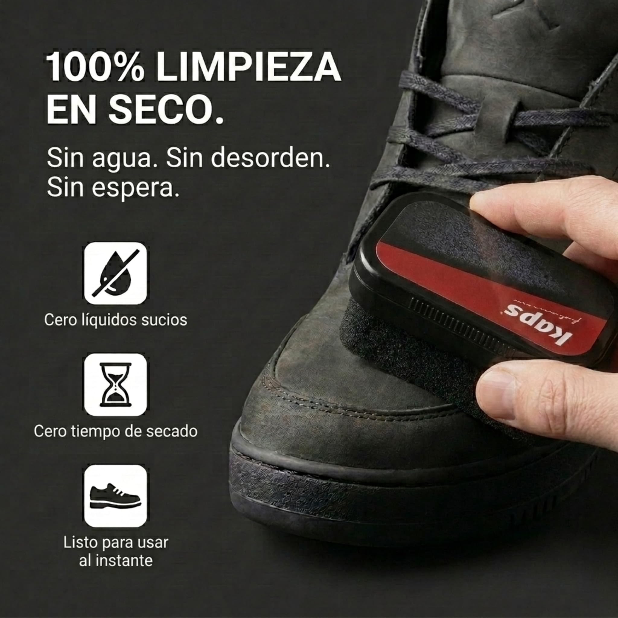 Cepillo de Esponja Premium para Zapatos de Nobuck y Ante, Extra Velour de Kaps