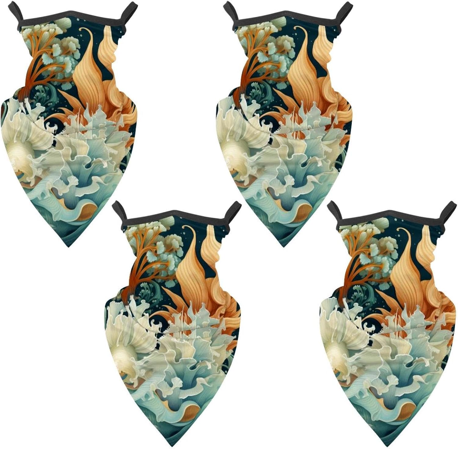 4 Pieces Sea Slug UV Protector Scarf, Summer Cooling Neck Gaiter for Men/Women