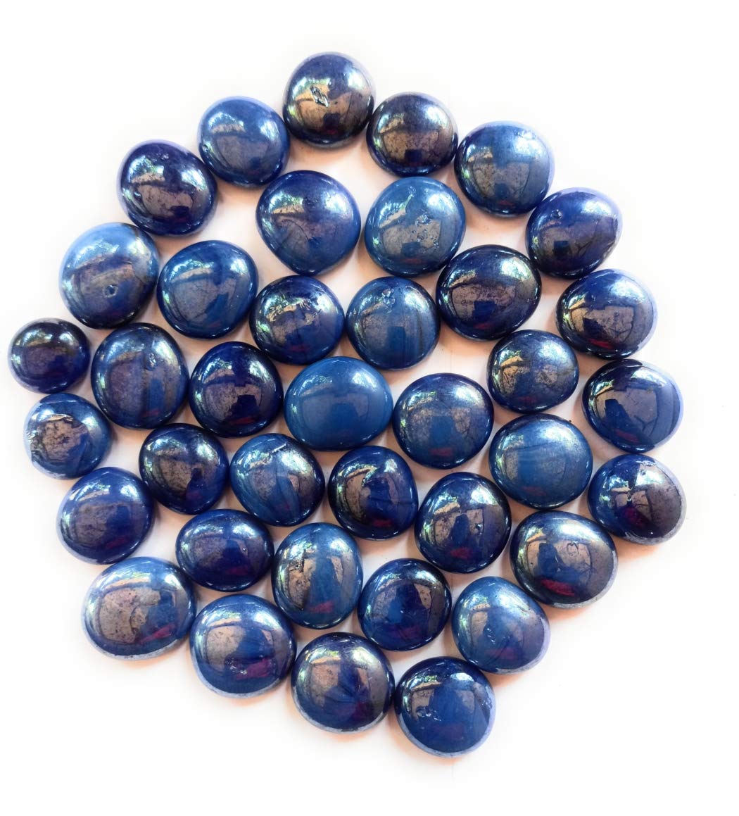 OhhSome 1Kg Blue Glass Aquarium Fish Tank Colorful Stones Polished Pebbles Landscaping Vase Filler [1Kg] (B08LBX6G94) Amazon Price History, Amazon Price Tracker