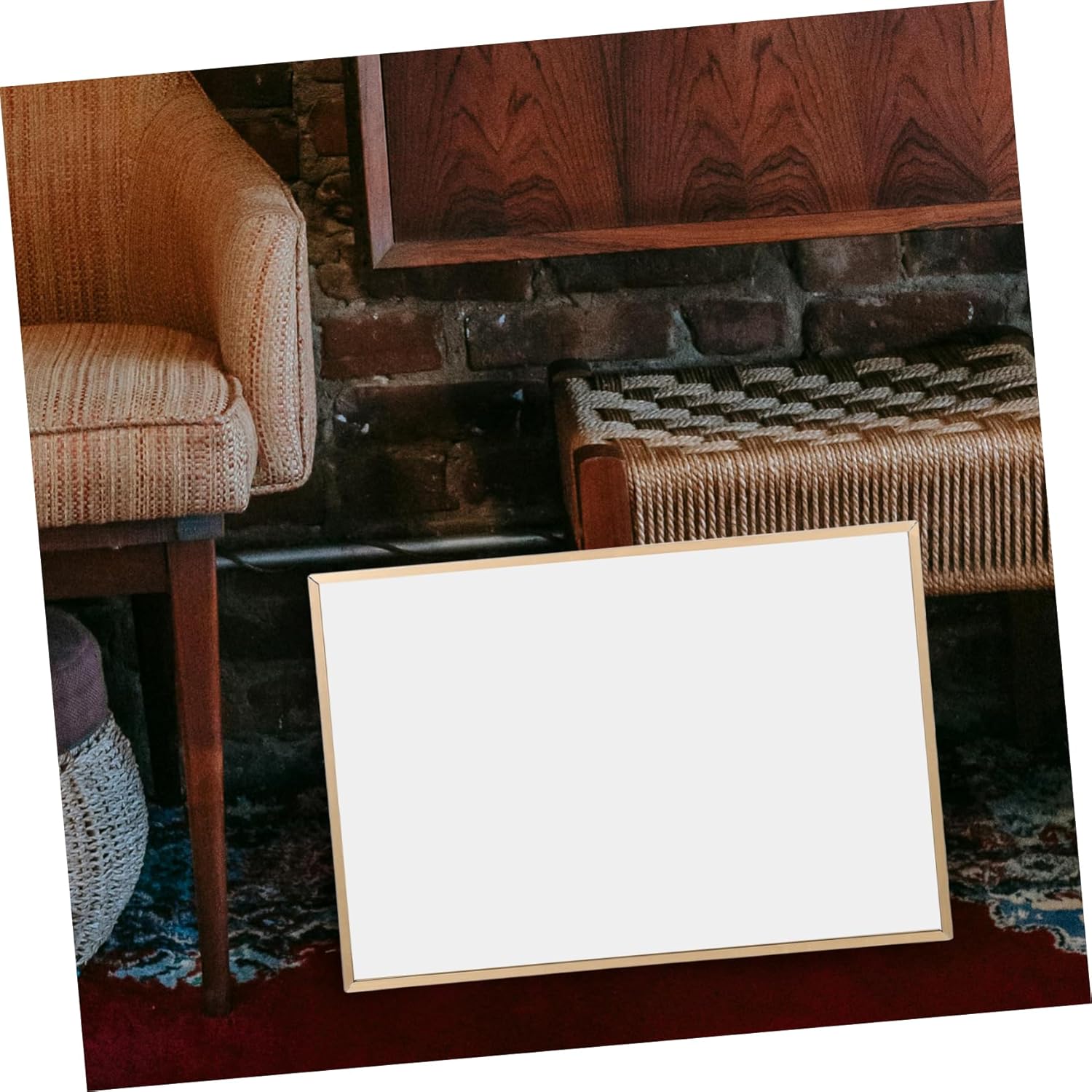 Versatile Shoe Fitting Mirror Floor Mirror High Definition Reflection for Home Store Decor Aluminum Frame