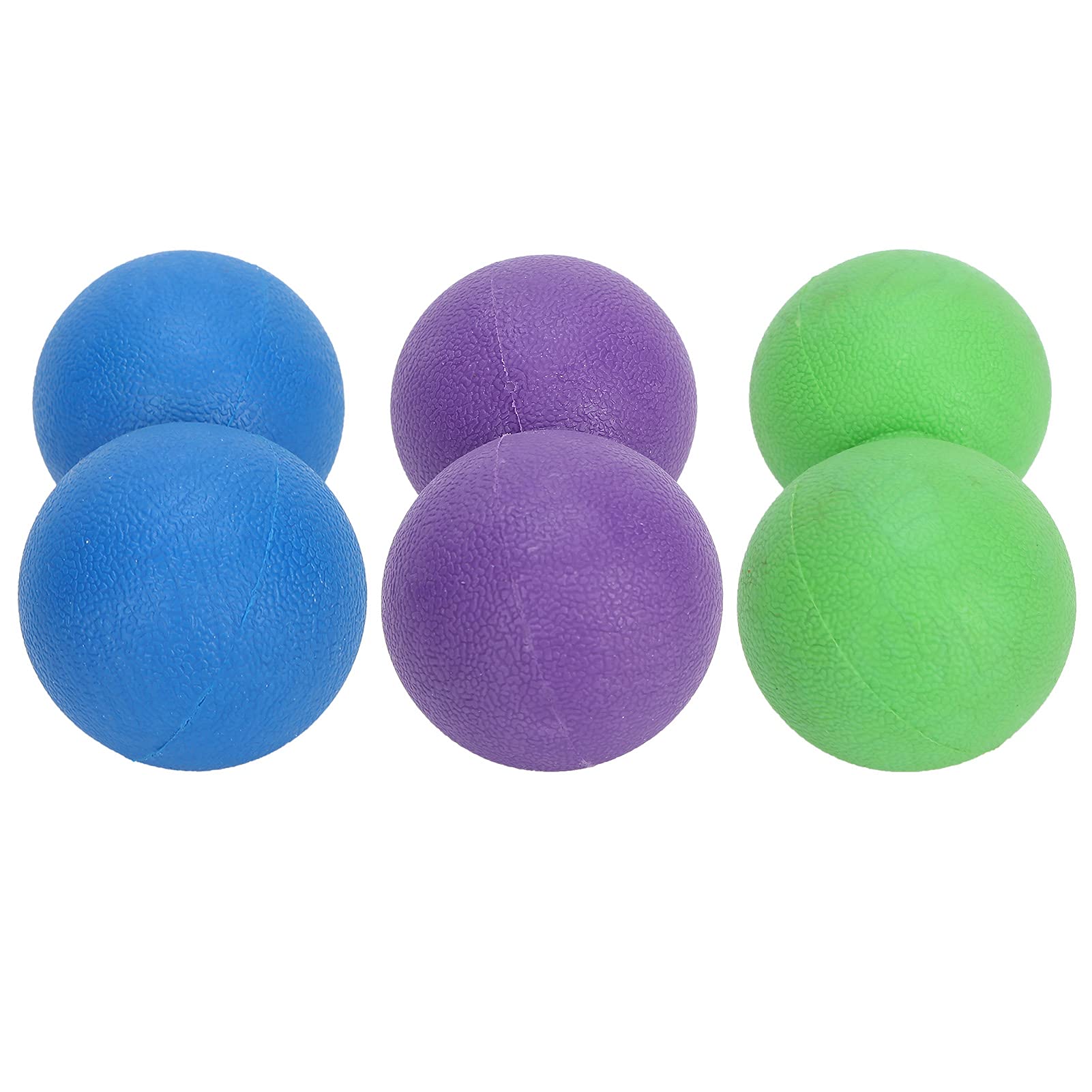 Erdnuss-Massageball Zur Muskelentspannung, Tragbares Silikon-Fitnessgerät für Büroangestellte, 12,1 Cm, 3er-Pack (lila+grün+blau)