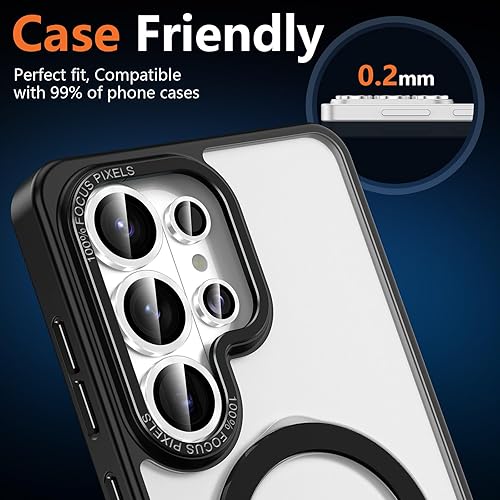 Vista 117 de para Samsung Galaxy Z Flip 7 Protector de Lente de Cámara, Cubierta de Lente de Vidrio Templado con Anillo de Metal Individual, [Fuerte Adhesión] 1