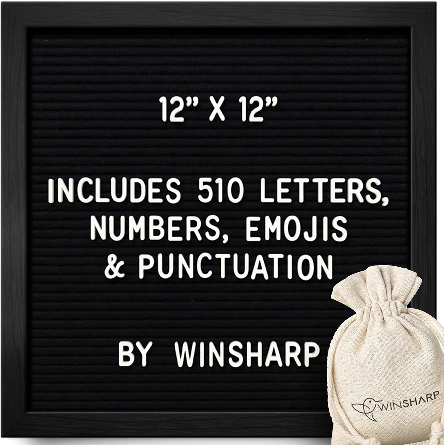 Black Felt Letter Board | Classy Dark Stained Wooden Frame with White Letters | Premium Changeable Sign Boards for Home Decor Motivational Quotes Baby Announcement Price List Message Letterboard With Stand For Small Business