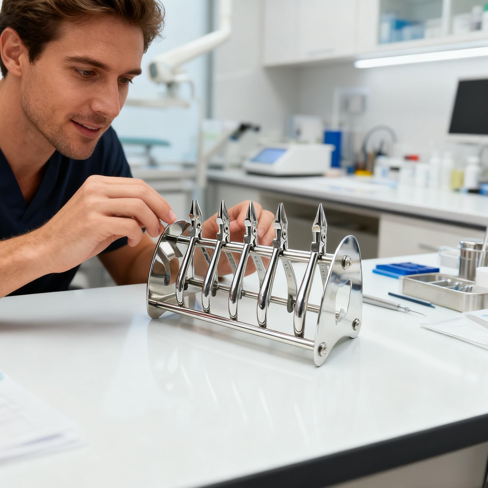 Support Pour Pinces Orthodontiques - Support Pratique Pour Pinces Dentaires, Solution De Rangement Robuste Pour Dentistes Et Orthodontistes Sécurise Les Pince Et Les Outils Pour Un Travail Précis