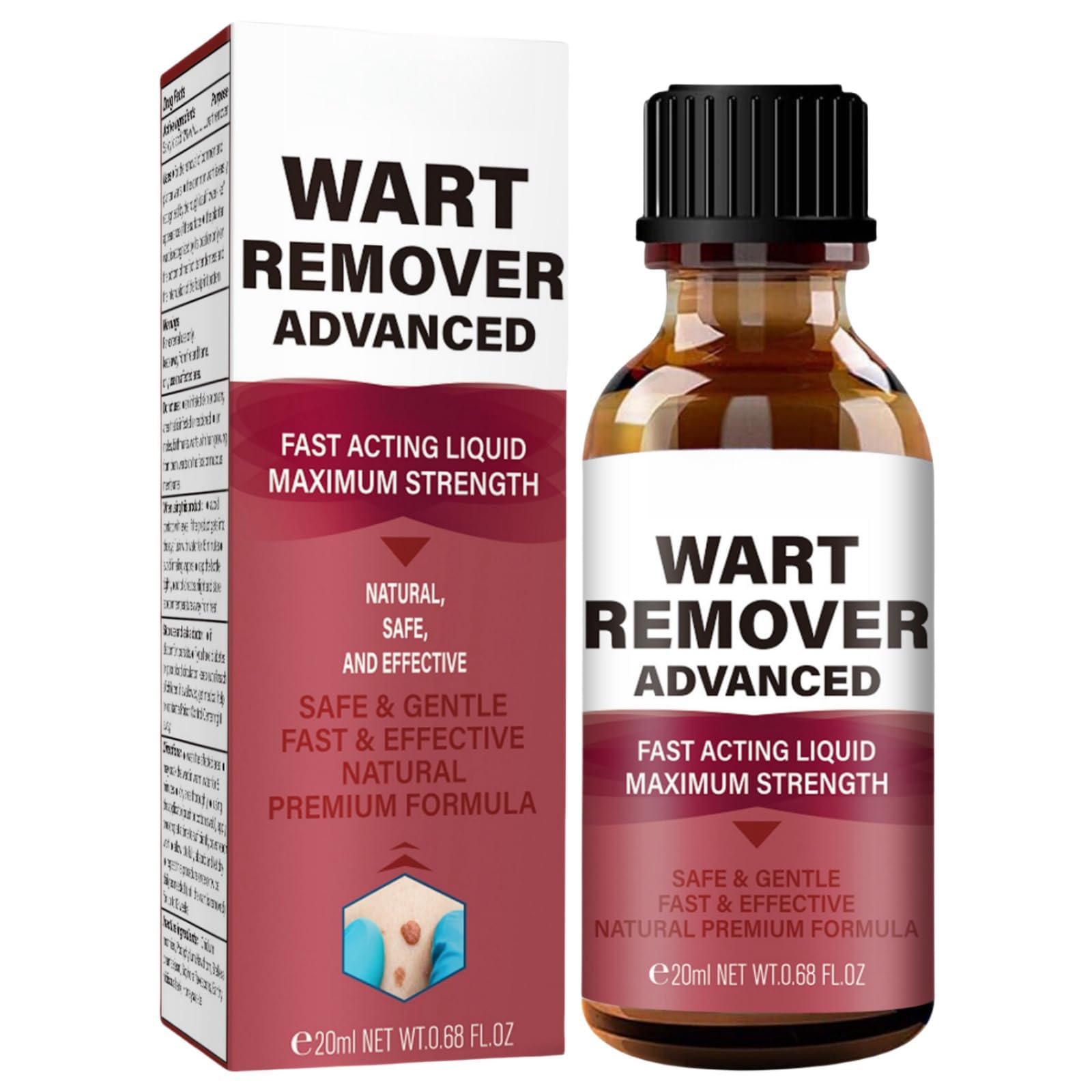 KASTWAVE Skin-Tag-Remover-Kit, Mole & Wart-Remover Liquid, Fast-Acting Skin-Tag-Remover, Wart Skin Tag Remover, for Tag Removal & Verruca-Treatment