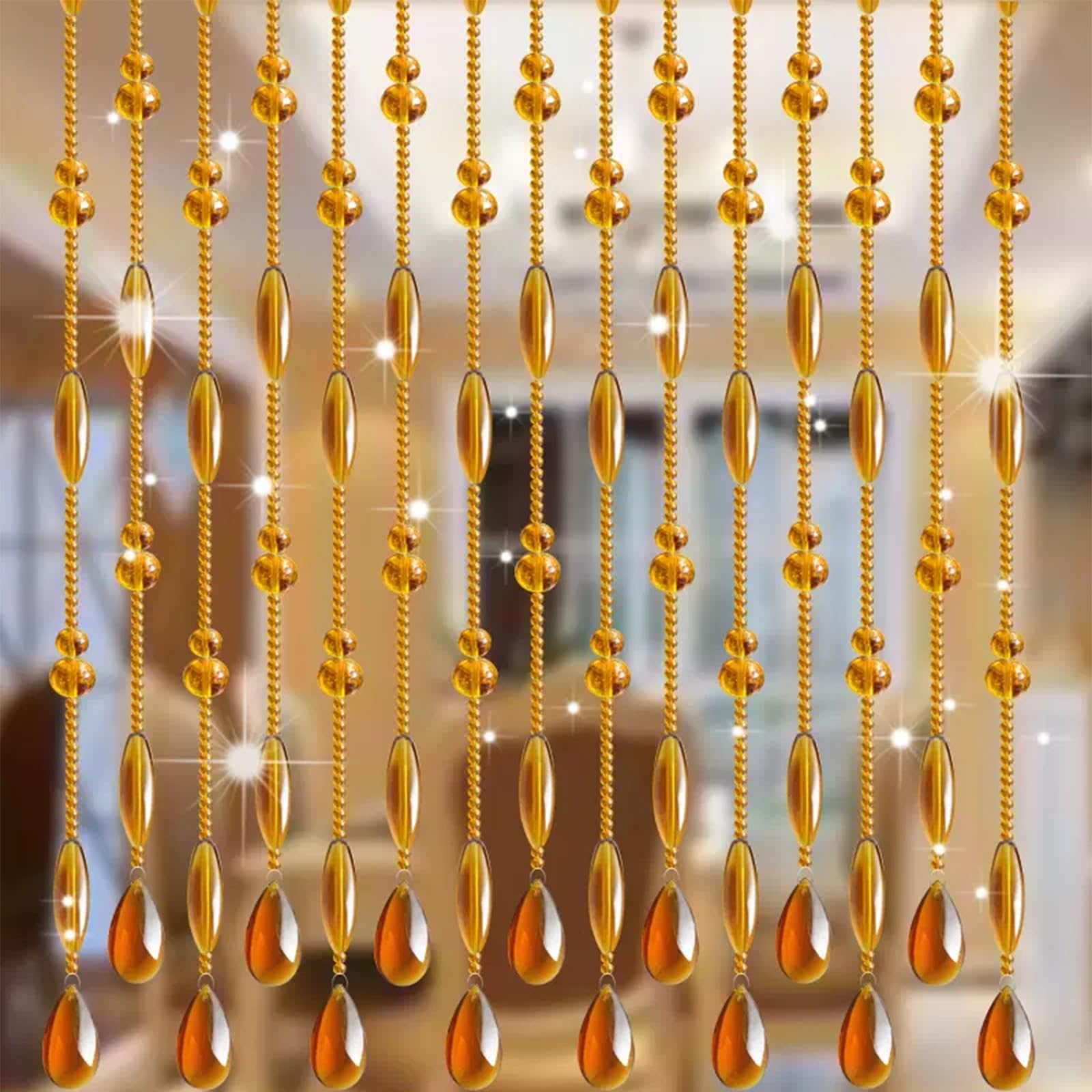 Perles de porte suspendues en verre personnalisable pour cloisonner sans mur