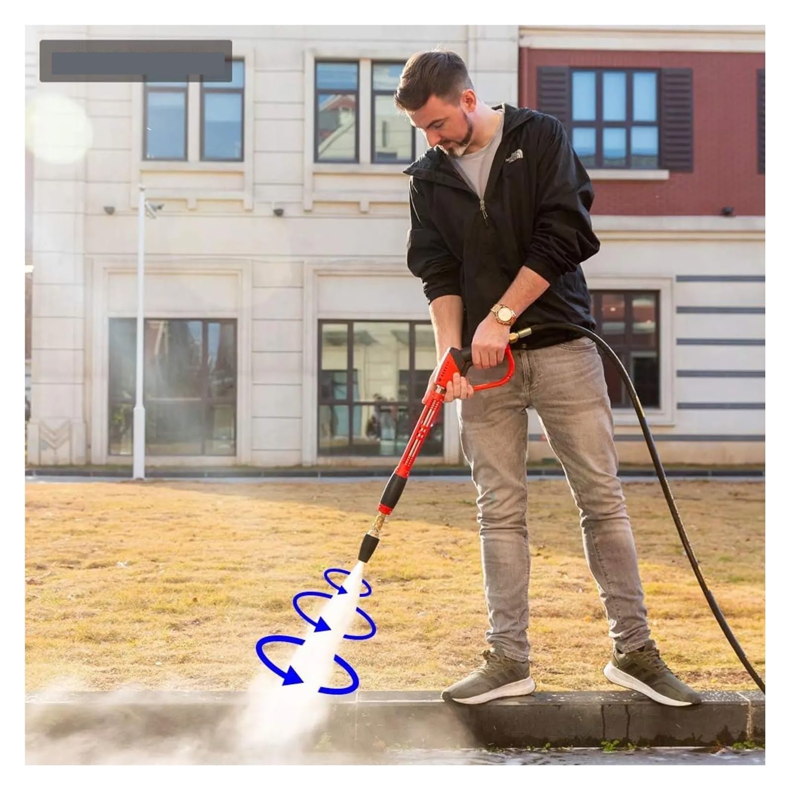 Wysokociśnieniowa dysza turbinowa dysza myjki ciśnieniowej dysza turbo myjka ciśnieniowa 4000 PSI maks. obrotowa dysza myjki ciśnieniowej z szybkim połączeniem 1/4'' (z 5 dyszami)