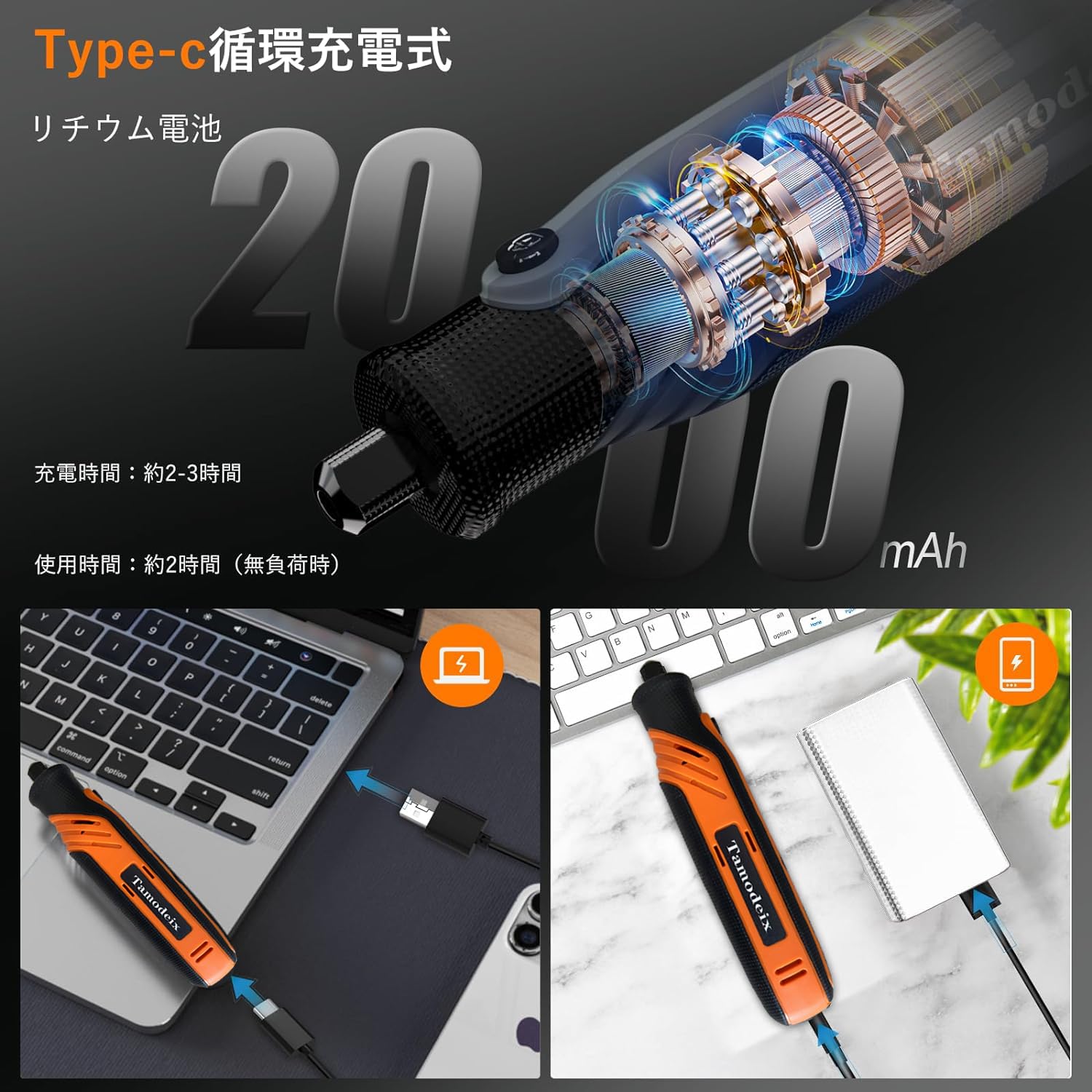 Ru-ta様 Amazon | Tamodeix ミニルーター リューター USB-C入力ポート