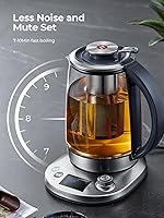 Vista 2 de Tetera eléctrica, tetera con infusor extraíble, 9 programas de preparación preestablecidos con control de temperatura, 2 horas de mantenimiento