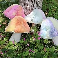 Vista 2 de Almohada de felpa 3D con forma de hongo, almohada de suelo, sofá, almohada para decoración del hogar, almohada de regalo (12.5 pulgadas, marrón)