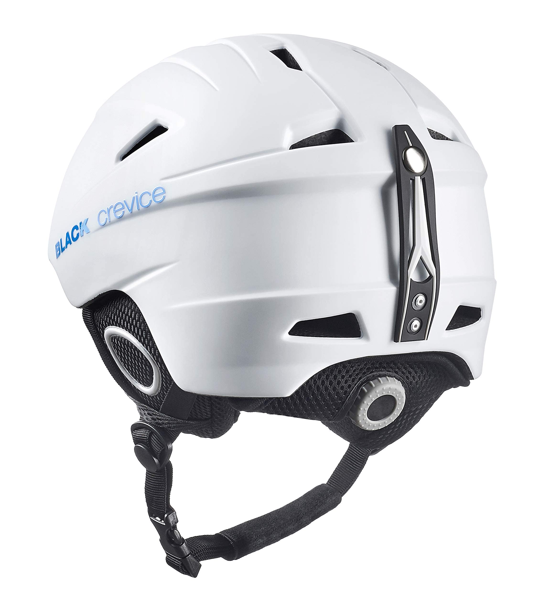 Black Crevice, Kitzbühel, Casco da Sci, per Uomo e Donna, in Policarbonato, Traspirante, Regolabile, S, Bianco/Blu