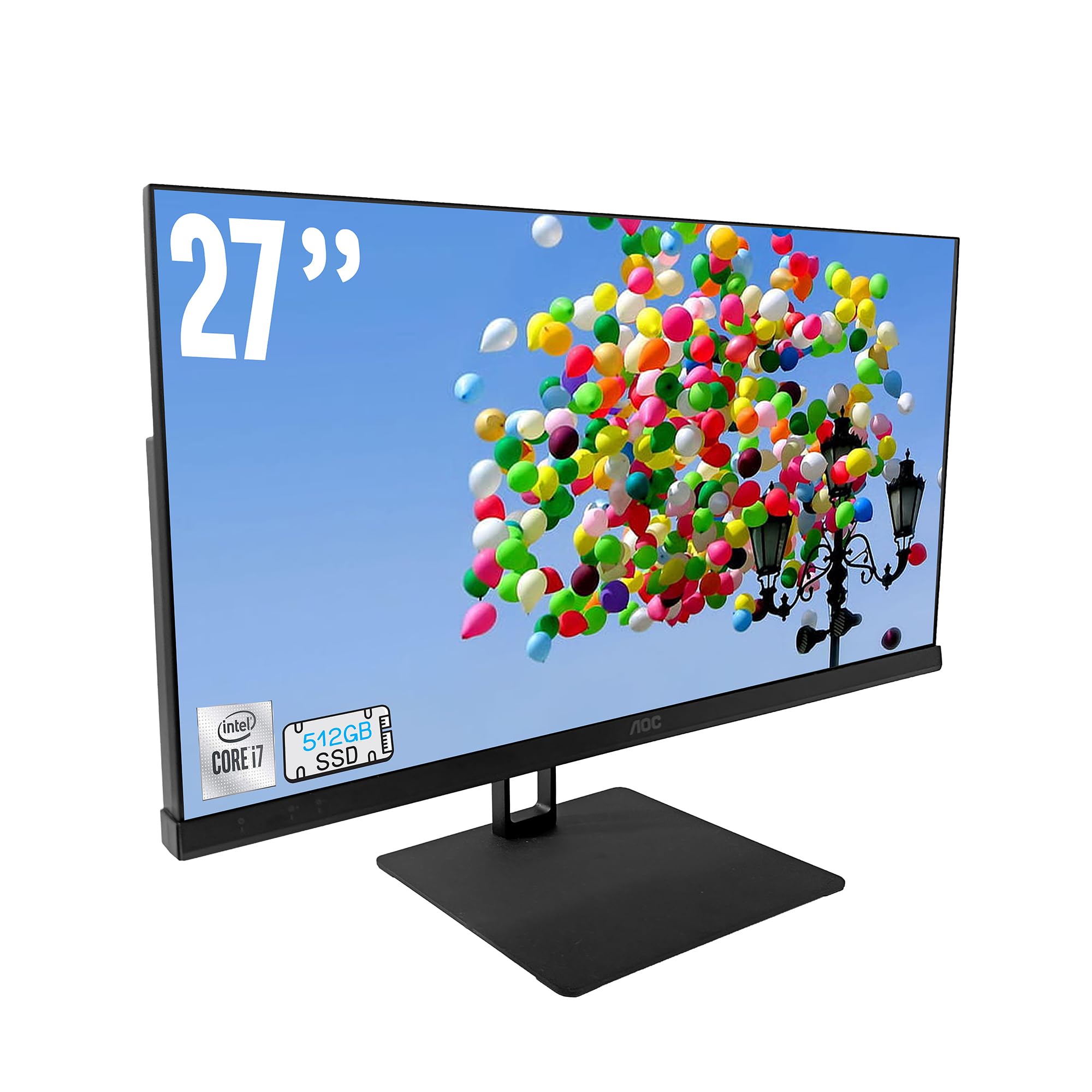 PC All in One 27 Polegadas Intel Core i5-12450H 16GB DDR4 SSD