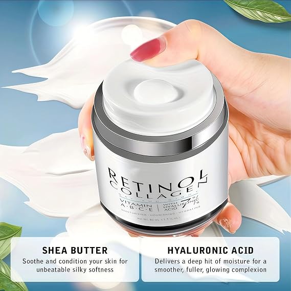 Retinol Eye Cream with Vitamin C for Dark Circles & Puffiness - Under Eye Cream, Anti-Aging Eyes Serum, Anti-Wrinkle, Firming & Brightening, Unisex Under Eyes Treatment, 50ml