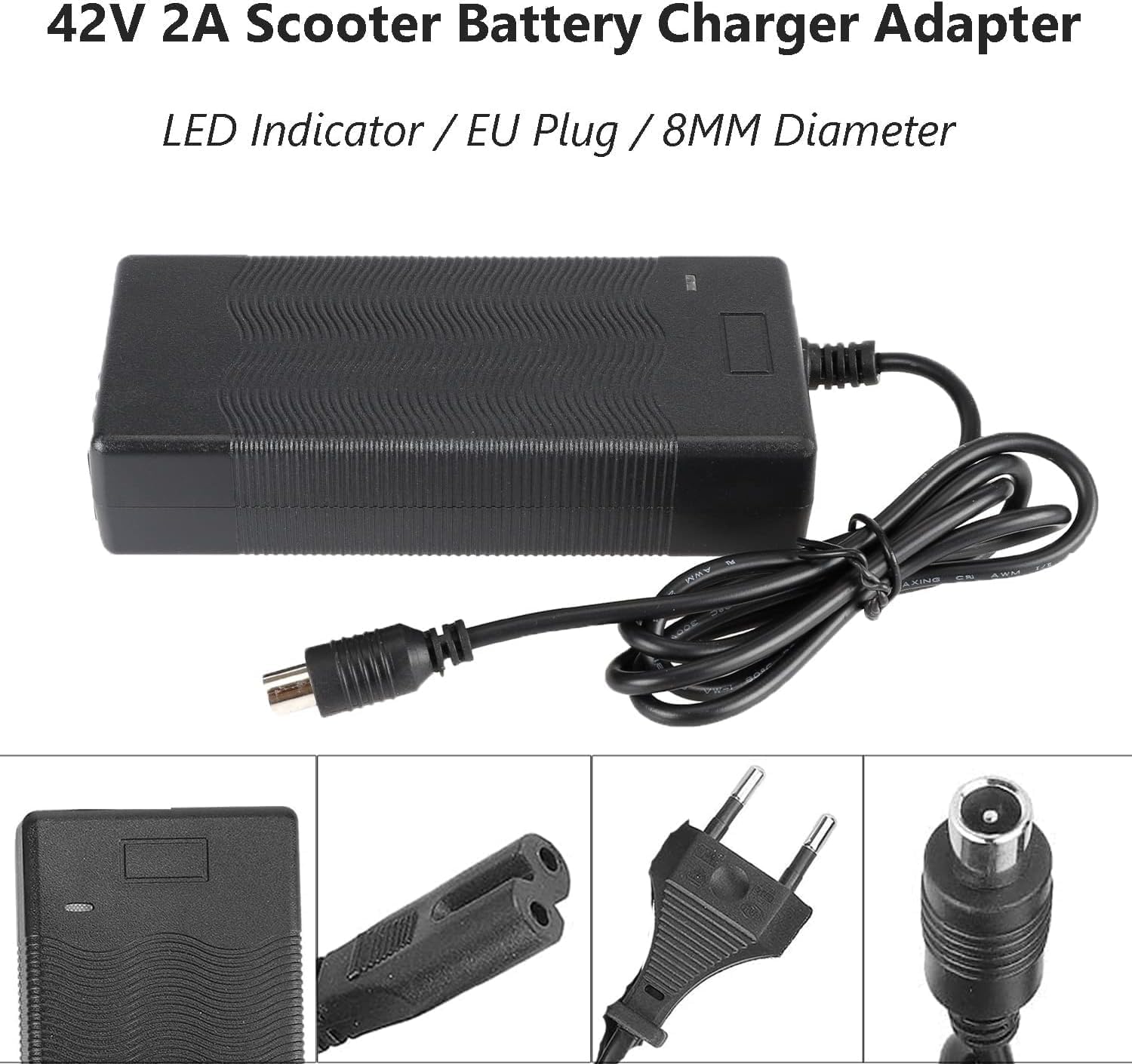 Chargeur Universel LUFEIS 42V 2A Pour Trotinette Électrique - 5 Connecteurs Incl. Xiaomi M365/Pro2 | EU