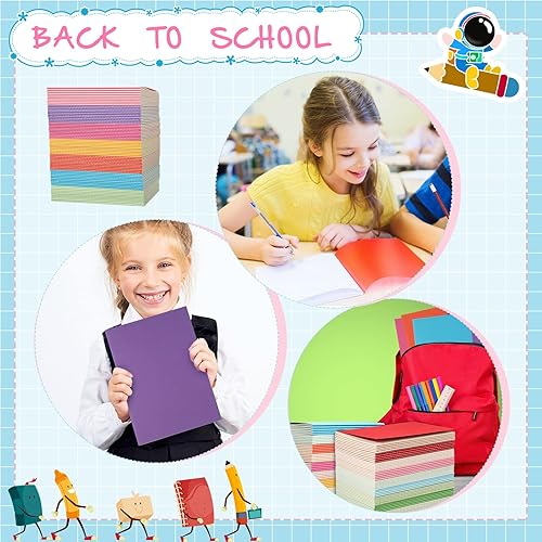 Miniatura 2 de Handepo 100 Pack Composition Notebooks A5/A6 Ruled Lined Composition Kraft Notebooks Bulk Soft Cover Journals Travel Diary Memo for Students