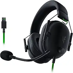 Razer Fone de ouvido BlackShark V2 X com fio para jogos com som surround 7.1, drivers de 50 mm, microfone com cancelamento de ruído