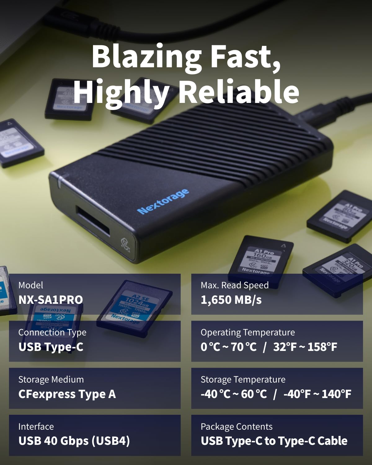 Amazon.com: Nextorage Japan Cfexpress Type A Card Reader USB