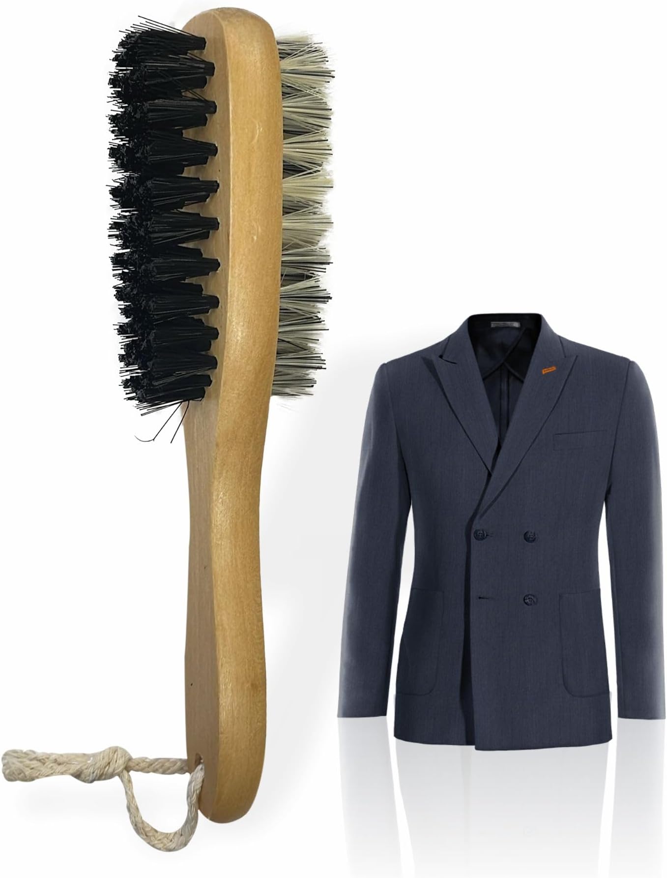 Korbond Double Sided Clothes Brush, MultiColour, 5.2 x 5.3 x 22.8