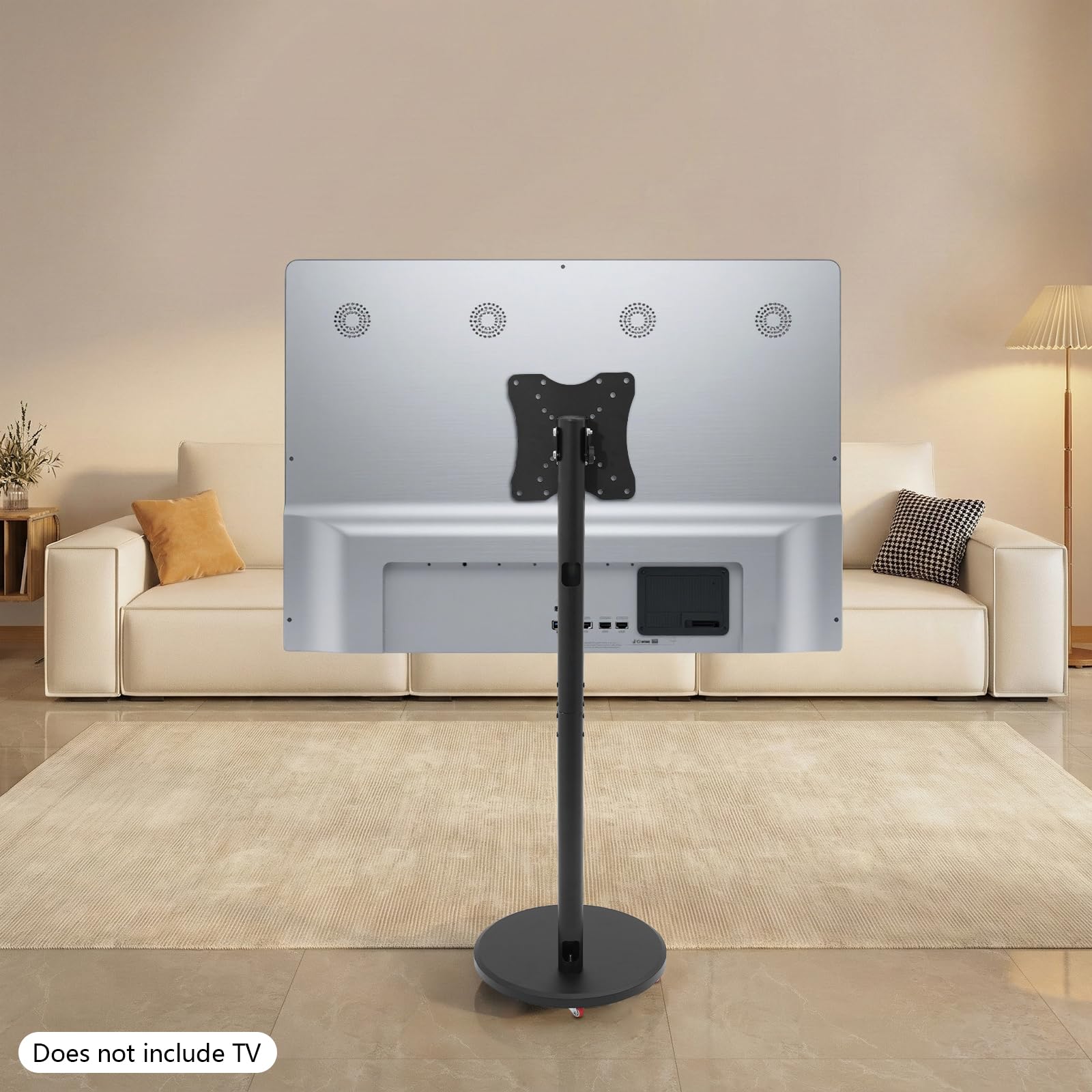 Supporto per TV mobile con ruote e girevole a 360°, universale, portata massima 30 kg, per TV da 10 a 42 pollici, max. VESA 200 x 200, altezza 109 – 121 cm, ideale per soggiorno, camera da letto