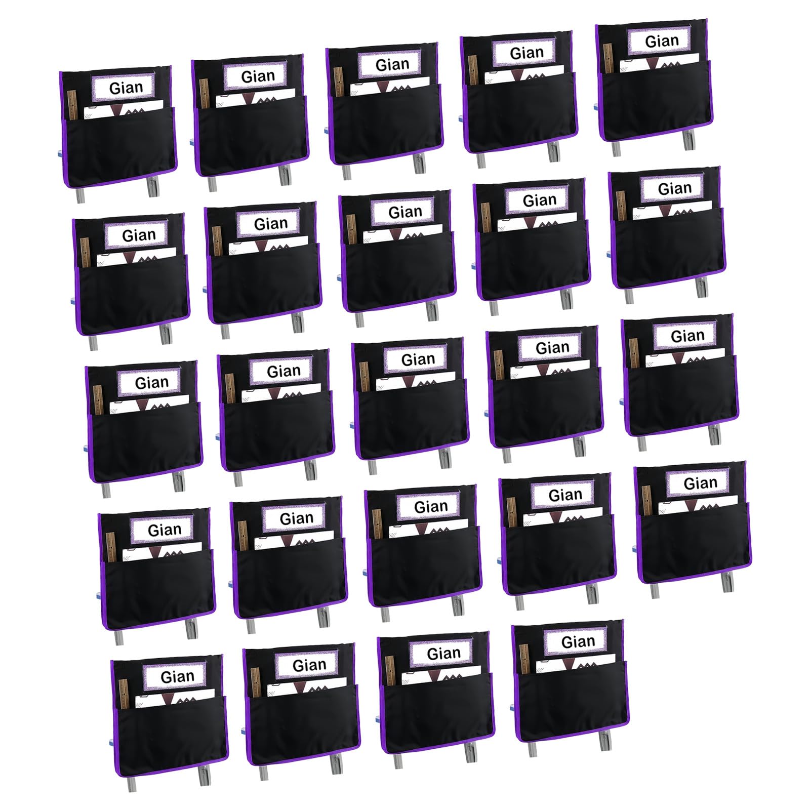 Organisateur de règle de Livre, Paquet de 24, Purple