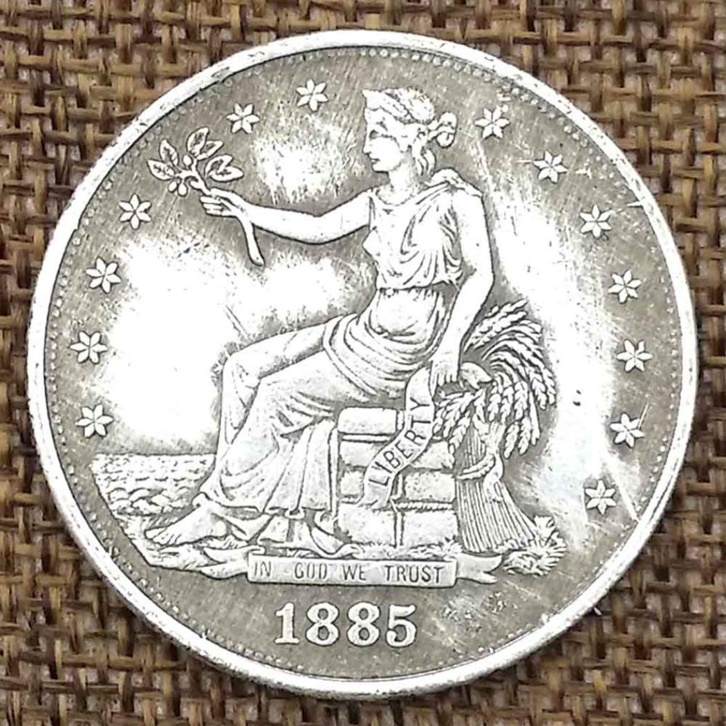 LKTingBax1885 Historic S Trade-Dollar US Coins - American Commemorative Old Coin -Morgan Dollar Hobo Nickel Eagle Coin for Dad/Boyfriends/Husband Making Life Easier