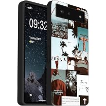 Compatible with Google Pixel 7 Case - Retro Christian Jesus Collage Case Slim TPU Shockproof Protective Cover for Women Girls