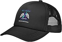 Vista 2 de Gorra de camionero para hombres y mujeres, gorra de malla para adultos, gorra de béisbol para papá, gorra ajustable y transpirable, Mi héroe es
