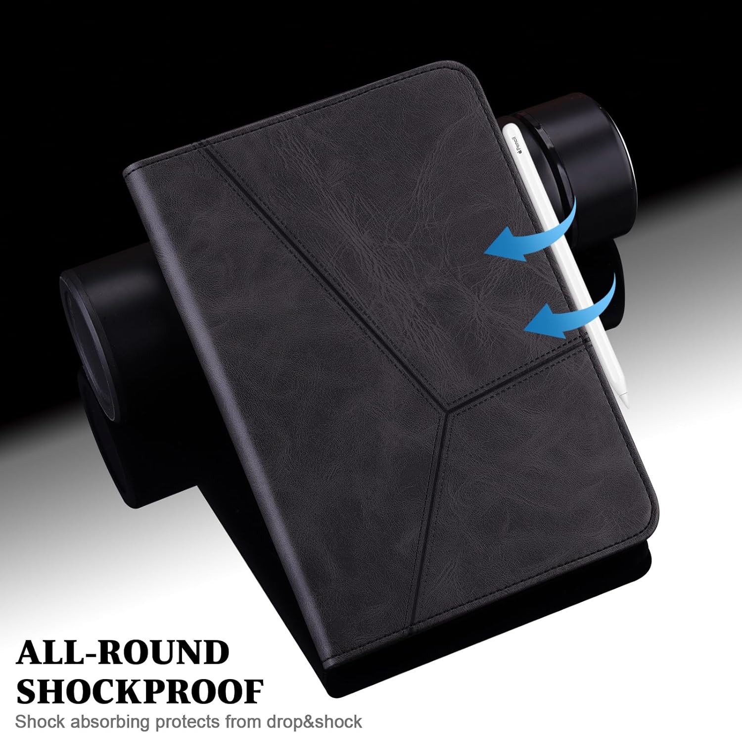 ALILANG for iPad Air 13 inch Case 2026/2025/2024 (M4/M3/M2) with Auto Wake/Sleep,PU Leather Cover for iPad Air Case 13 Inch,Supports Pencil Pro and Pencil (USB-C) -Black