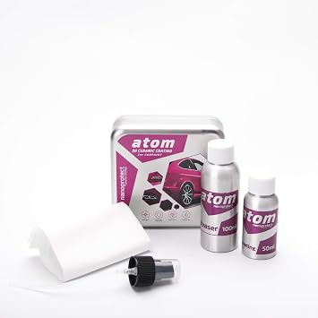 Nanoprotect Nano Coating Atom The Original 9H Car Ceramic Coating Nano 9h Paint Protection Sealant 50 ml. Kit and Degreaser 100ml Strong Protection for Car Paint As Seen On Tv