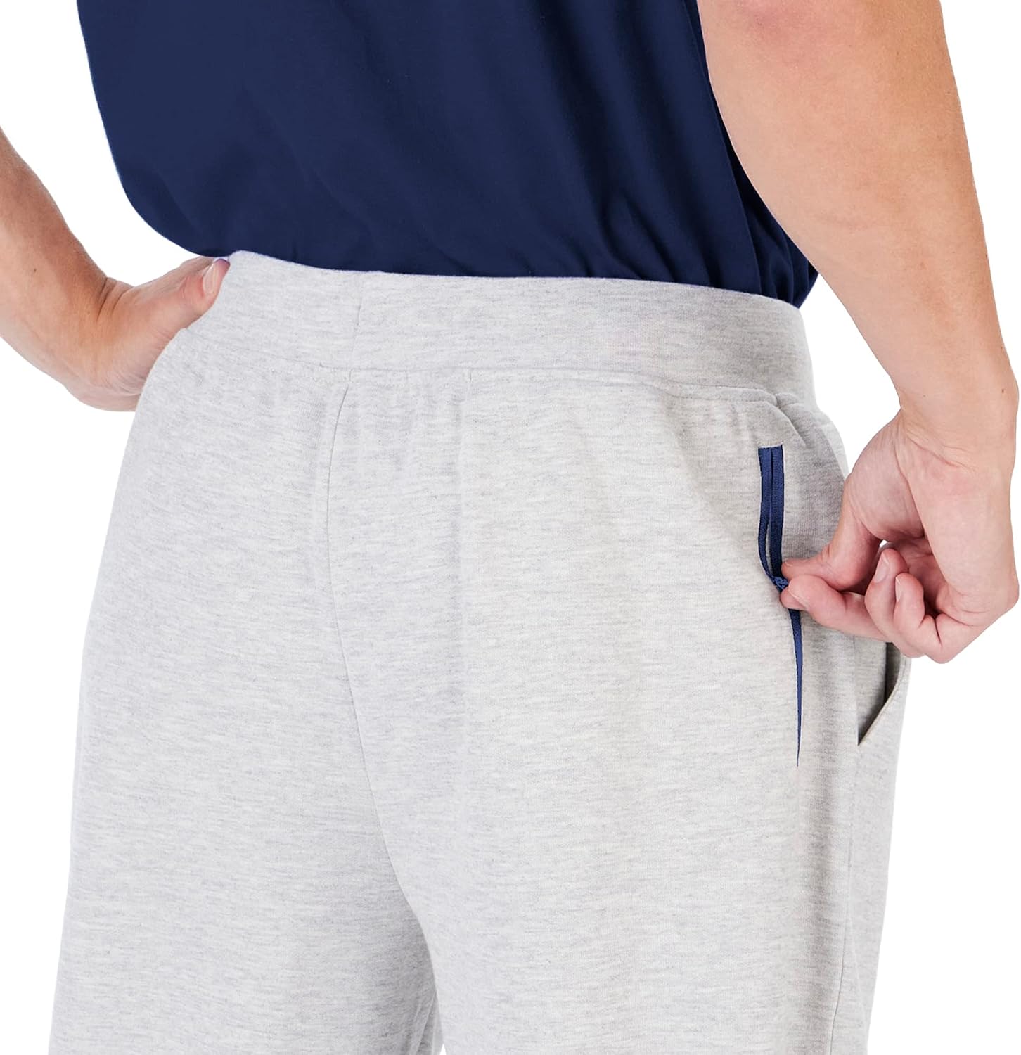 Zubaz Men's NFL Heather Gray Speed Jogger with Team Logo - Image 4