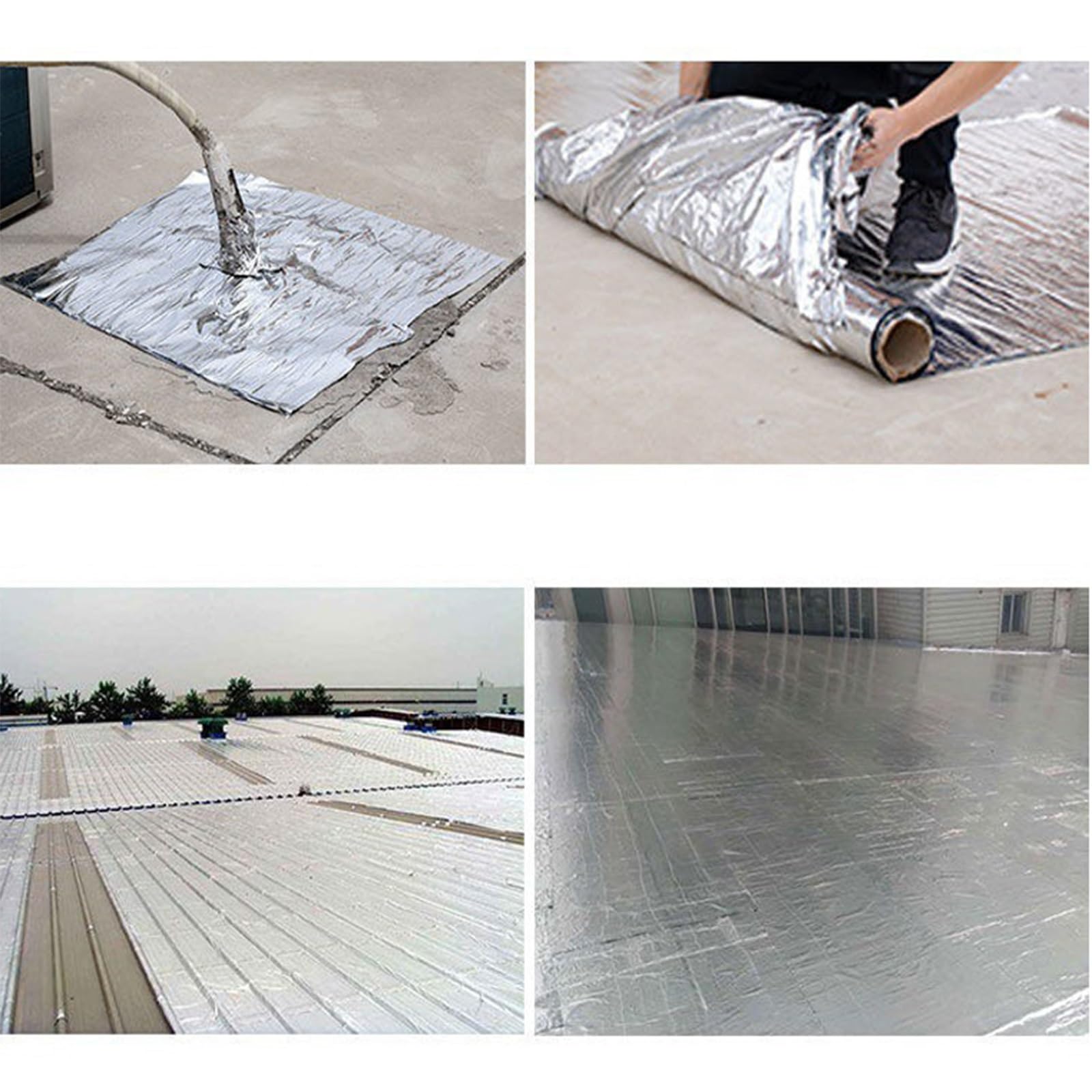 Rollo de revestimiento de techo para reparación de fugas y grietas, protección impermeable para puertas, ventanas y canalones
