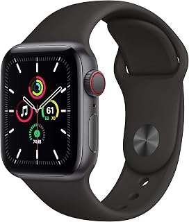 Apple Watch SE (GPS + Cellular, 40mm) - Space Gray Aluminum Case with Black Sport Band