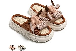 Adorable Linen Cow Slippers: Cozy Indulgence for Animal Lovers