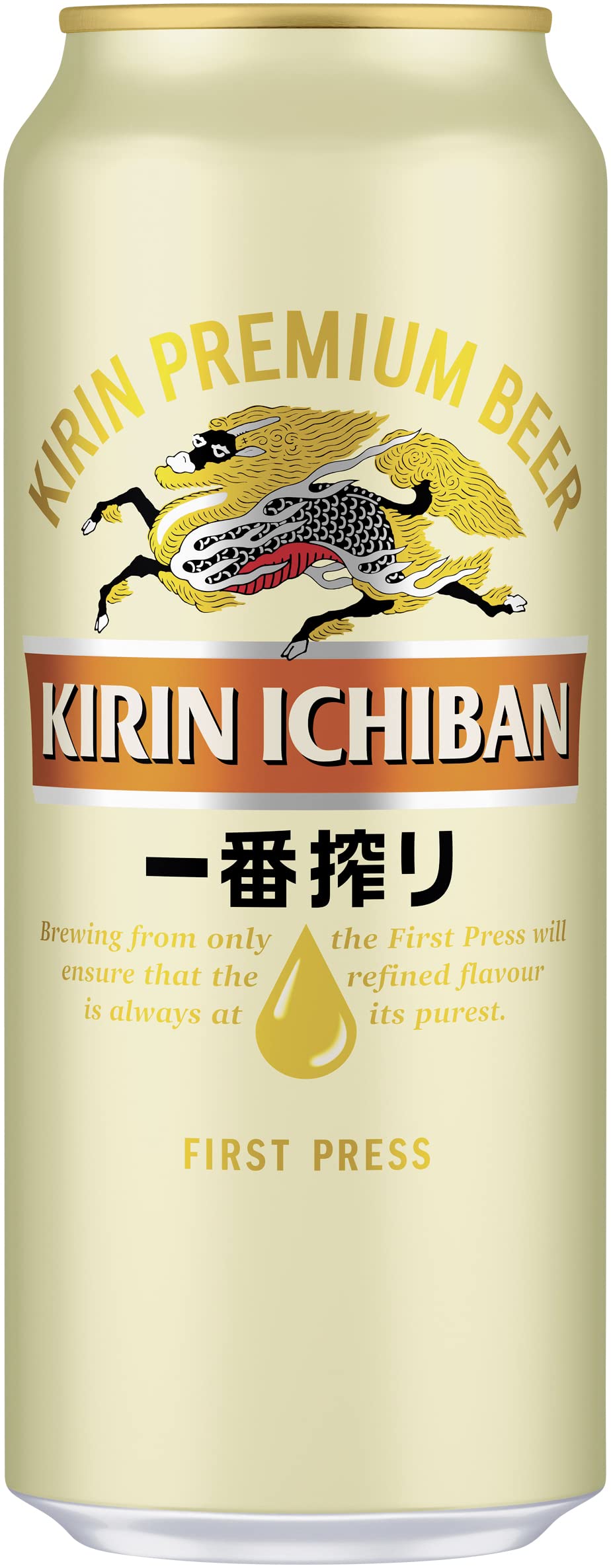 Kirin Ichiban Bierpaket, japanisches Premium-Bier, nach dem First Press Verfahren gebraut, Dosenbier mit 5 Prozent Alkoholgehalt, Einweg (24 x 0,5 l)