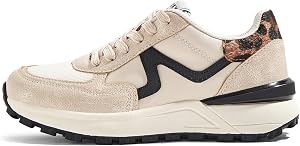 LUCKY STEP Women's Retro Fashion Casual Sneakers Platform Classic Trendy Trainning Anti-Slip Tennis Travel Walking Shoes