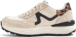 LUCKY STEP Women's Retro Fashion Casual Sneakers Platform Classic Trendy Trainning Anti-Slip Tennis Travel Walking Shoes