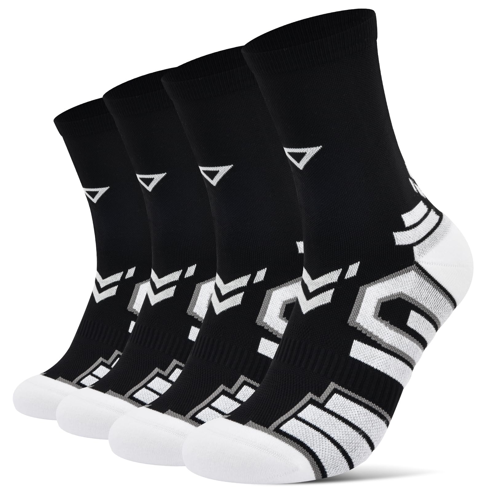 Home Holic Running Performance Compression Socks Wicking Breathable Cushion Comfortable Neuro Socks Plantar Fasciitis Socks 2 Pairs