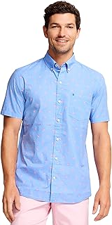 Izod Mens Breeze Short Sleeve Button Down Patterned Shirt - Buy now
