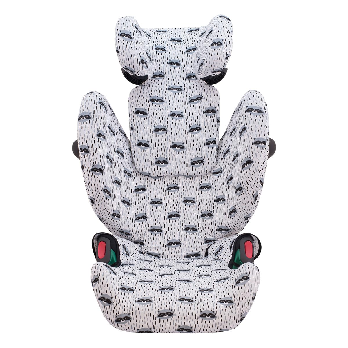 JYOKO KIDS Fodera in Cotone per seggiolino auto compatibile con Cybex Solution G I-size (Raccoon)