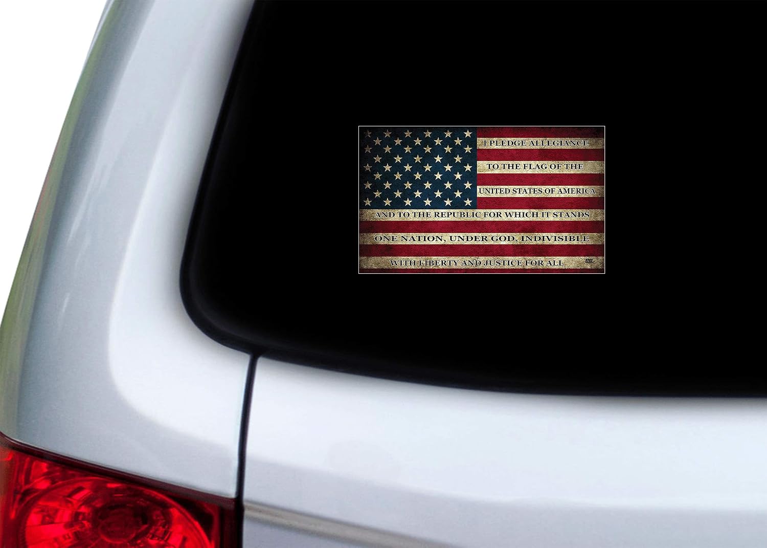 Rogue River Tactical USA Flag Sticker Bumper Car Decal Gift Patriotic American Worn United States Pledge of Allegiance (3x5 Inch) (Pack of 2) image 4