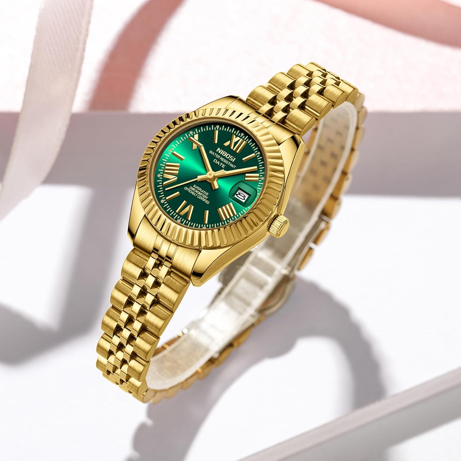 NIBOSI Watches for Women Analog Quartz Waterproof Ladies Wrist Watches with Date Dainty Fashion Luxury Stainless Steel Watch for Small Wrists Female Elegant Dress Women's Watch - Image 8