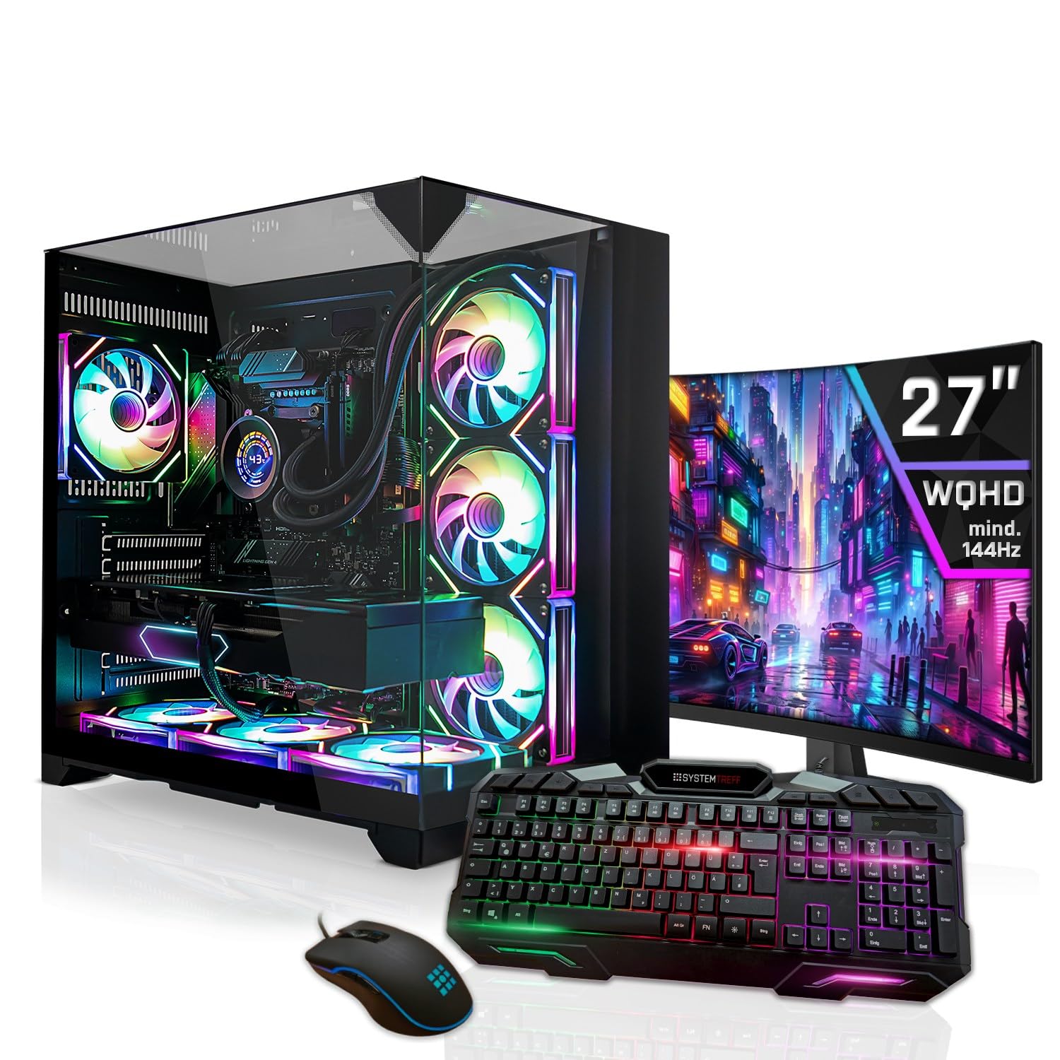 SYSTEMTREFF Gaming Komplett PC Set - AMD Ryzen 9 9950X - RX 9070 16GB