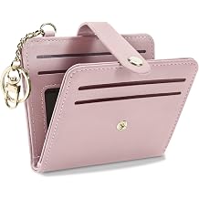 Airkit Small Wallet Women RFID, PU Leather Card Holder with Keychain
