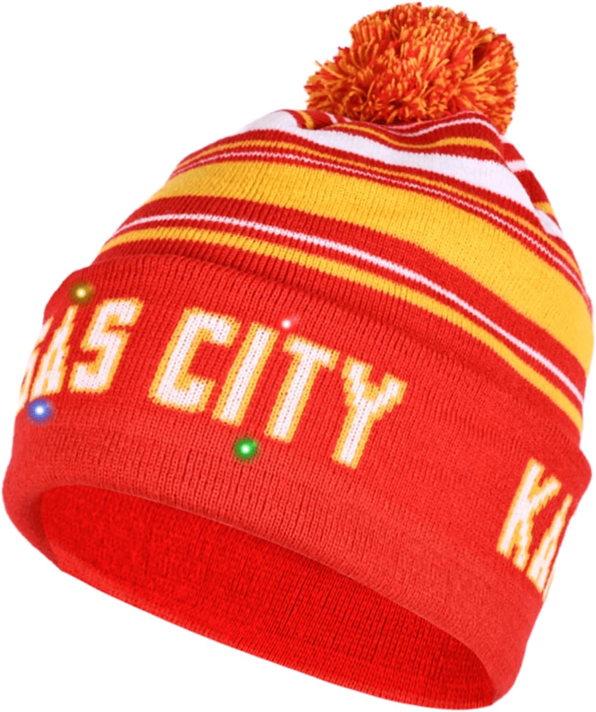 Vintage Classic Skull Cap Beanie with LED Hat Cuffed Winter Hat Knit Comes Gifts for Men Women Fans - Image 2